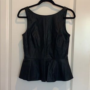 Zara Leatherette Peplum Top